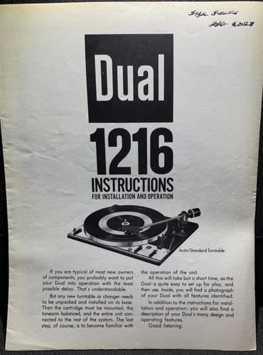 Dual 1216 giradischi - dual,