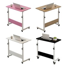 Comodino Sollevabile 60 X 40 cm Forma C Struttura in Metallo Scrivania Mobile Laptop