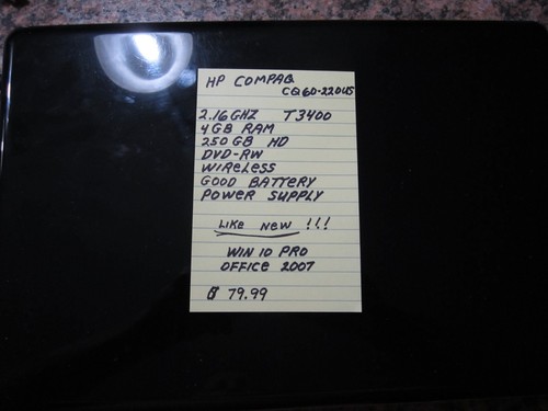 Compaq laptop 16 ghz - cq-60,