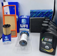 KIT TAGLIANDO FIAT PANDA 4 FILTRI ORIGINALE 4 LT SELENIA WR 0W30 1.3 MJT EURO 6 