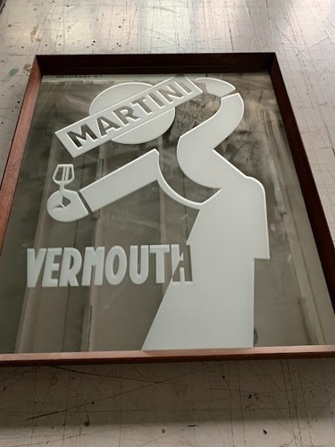 Insegna martini specchio - insegna,