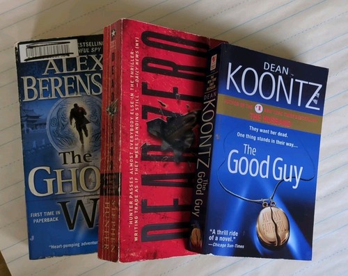 Thriller mass market book lot - thriller,