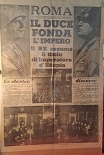giornali di guerra, La fondazione dell'impero; pagina del quotidiano Roma; 