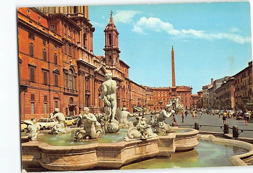 Cartolina piazza navona roma - navona,
