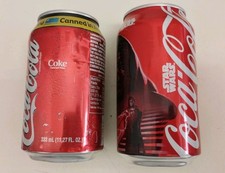  2 Lattine Coca Cola Star Wars +Aruba Antille Olandesi Vuota Ma Chiusa