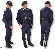 Giacca Pantaloni Uniforme OP Vigilanza Guardie Giurate Sicurezza BLU GPG GG Tuta
