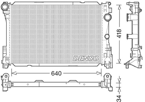 Radiatore drm17049 denso per - radiatore,