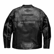 Harley Men Black Cowhide