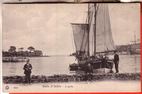 Cartolina porto ischia non - porto,