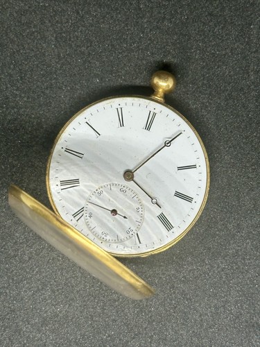 Solid gold pocket watch - gold,