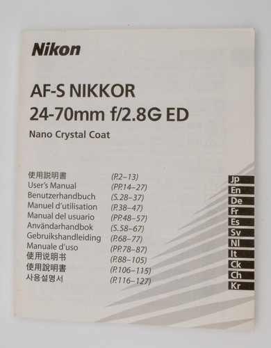 Nikon foglio uso af s - ,