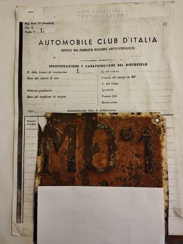 Targa visura bianca 1959 - targa+,