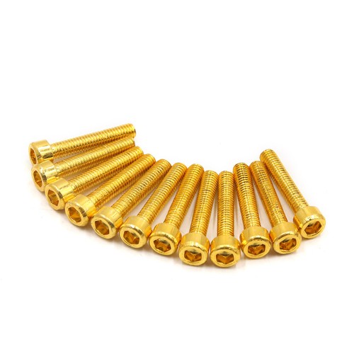12pz dorato metallo 6mm