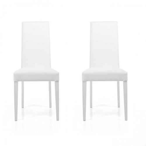 Sedia ecopelle con gambe - sedia,