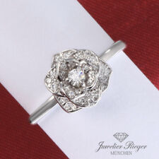 Anello Piaget oro bianco rosa 750 diamanti brillanti misura 53 gioiello oro