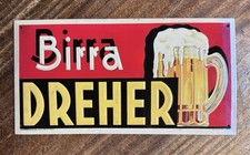 Birra DREHER - Targa Pubblicitaria in Metallo - 29,5 x 15,5 cm