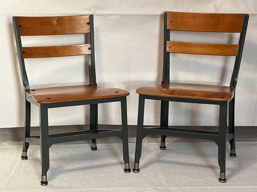 Coppia sedie scuola vintage