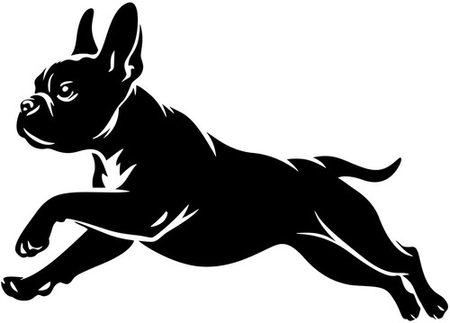 Bulldog francese adesivo - bulldog,