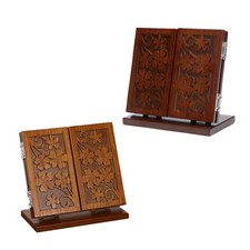 Retro in Legno in Stile Specchio Cosmetico Portatile Pieghevole Regolabile di