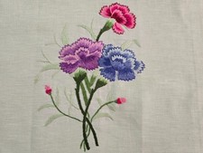 Set 3 centrini ricamati a mano