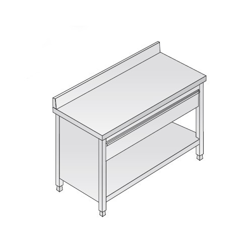 Cassettiera 80x70x85 acciaio