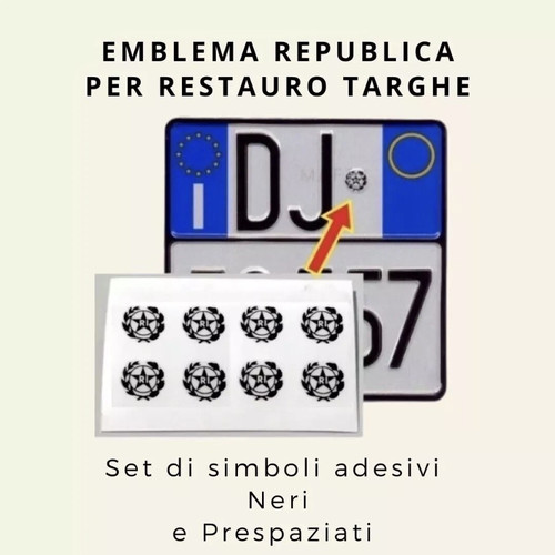 Adesivi repubblica italiana - adesivi,