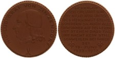 Medaglia In Porcellana