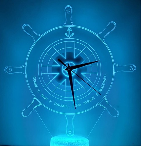 Lampada orologio plexiglass - lampada,