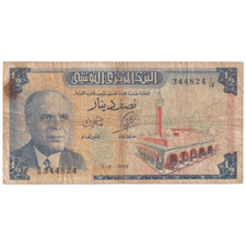 Tunisha 1965 1/2 dinaro 344824