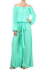 Abito tuta palazzo boho spalle