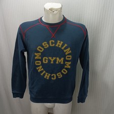 Articolo e4918 felpa uomo Moschino blu, taglia S, ascelle 51cm, spalle 43cm, lun