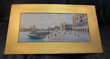 XIX secolo Acquerello raffigurante Venezia - firmato Molto bello