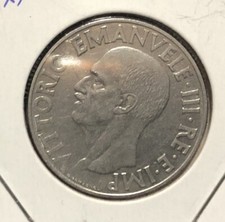 1942R Italy 1 Lira Stainless