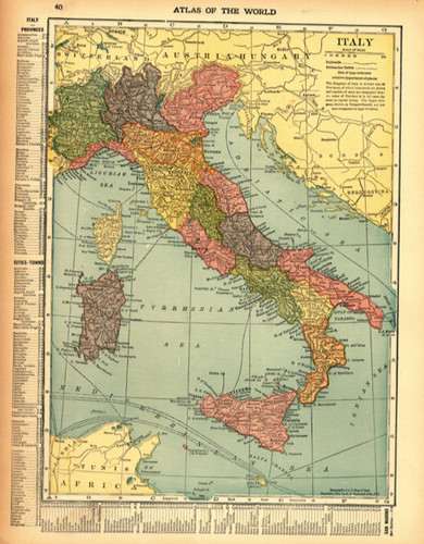 Mappa originale 1912 italia - 1912,