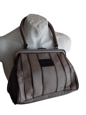 VERSACE JEANS Borsa da donna borsetta bag clip vinile grigia vintage 30x25 cm