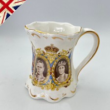Antica Tazza Mug in porcellana Inglese Re Giorgio VI Casa Reale commemorativa XX