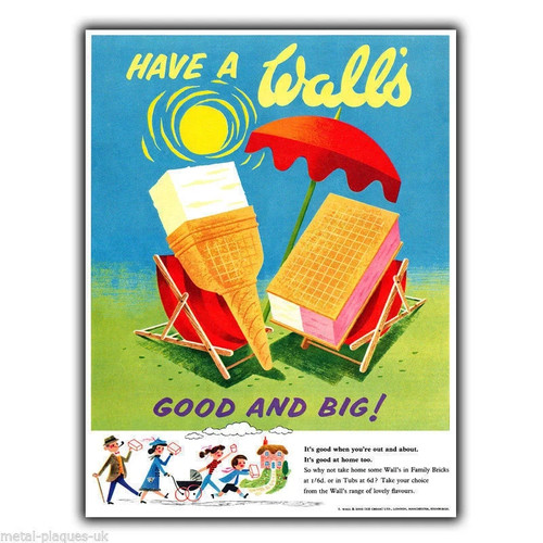 Wall ice cream metal sign - wall's,