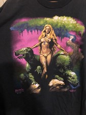 t shirt vintage anni 80 Boris Vallejo fantascienza fantasy art rock metal