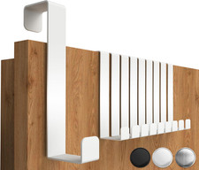 Appendiabiti Da Porta 1.6 Cm 2.2 Cm, 10 Pezzi in Bianco - Attaccapanni Da Porta 