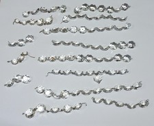 Lotto di 14 fili con gocce in vetro sfaccettato - Vintage