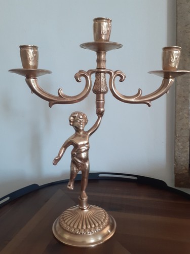 Antico candelabro ottone - antico, in