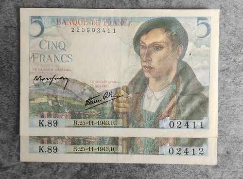 Francia coppia banconote - coppia, di