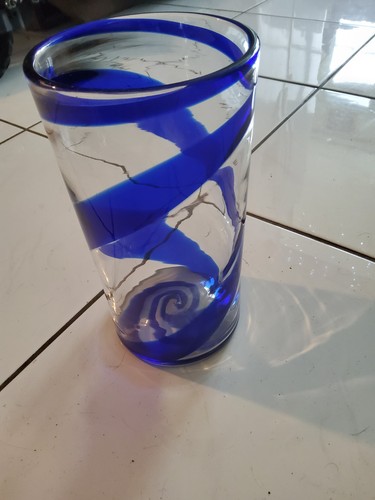 Vetro artistico blu cobalto