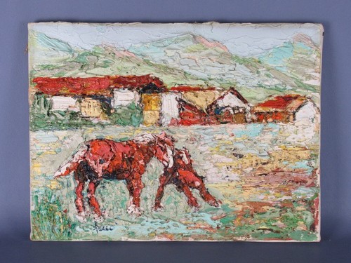 Quadro materico dipinto - quadro,
