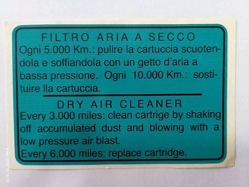 Adesivo scatola porta filtro - adesivo,