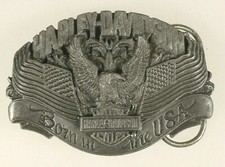 PRL) HARLEY-DAVIDSON FIBBIA CINTURA MOTOR CYCLES BELT BUCKLE BOUCLE CEINTURE '89