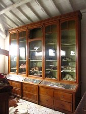 Grande Libreria Liberty in noce con espositore (misure nell'inserzione)