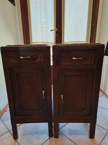 Coppia comodini antichi - coppia,
