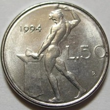 50 LIRE 1994 VOLCANO 3RD TYPE