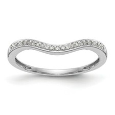 14k Oro Bianco e Diamanti Fede